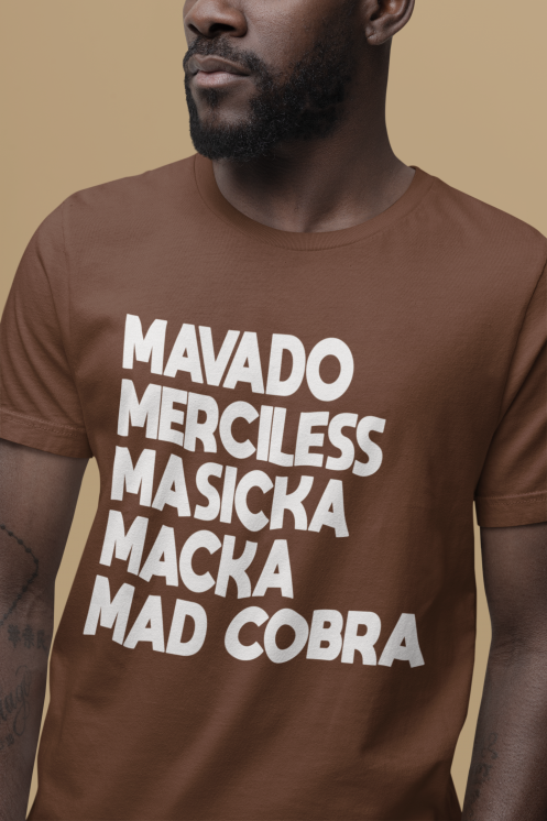 M's of Jamaican Dancehall -T-Shirt  (Brown)